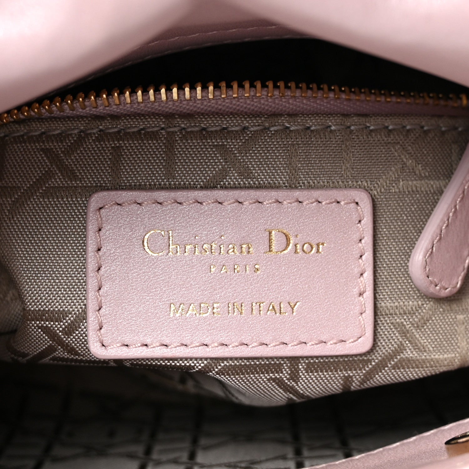 Christian Dior Metallic Lambskin Cannage Mini Lady Dior Lotus 6 of 9