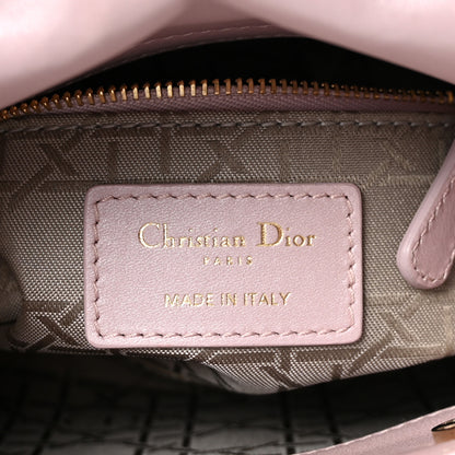 Christian Dior Metallic Lambskin Cannage Mini Lady Dior Lotus 6 of 9