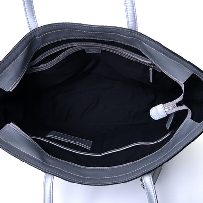 MCM Metallic Visetos Medium Anya Shopper Tote Silver 9 of 10