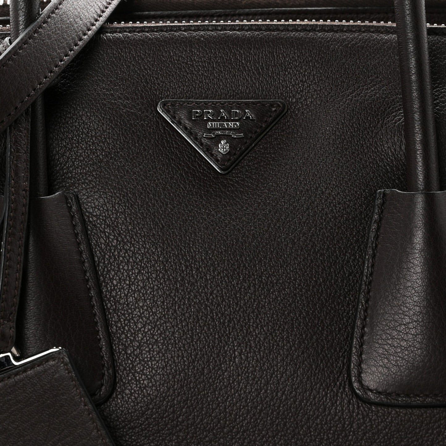 Cervo Deerskin Twin Pocket Tote Caffe