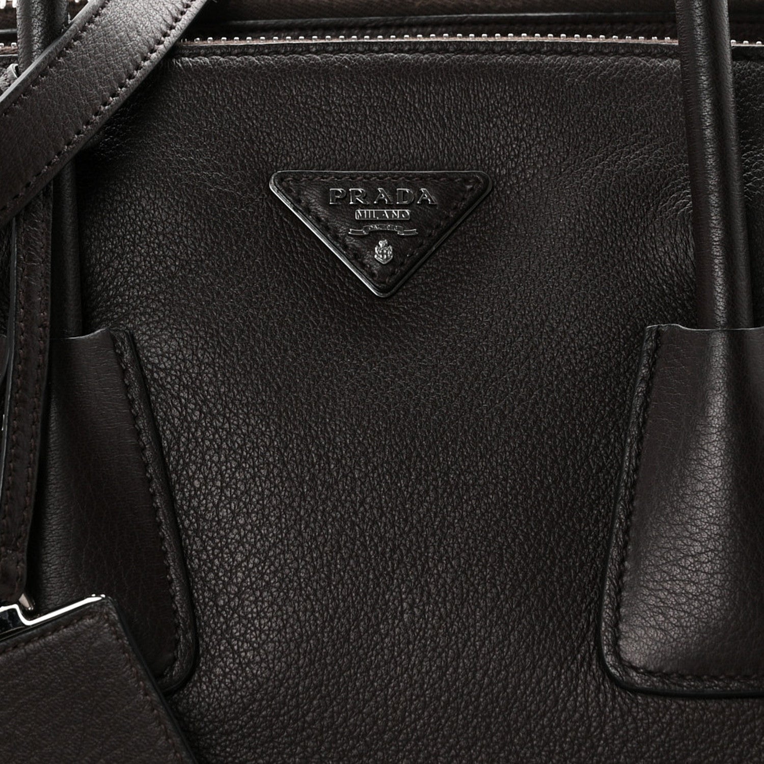Prada Cervo Deerskin Twin Pocket Tote Caffe 8 of 10