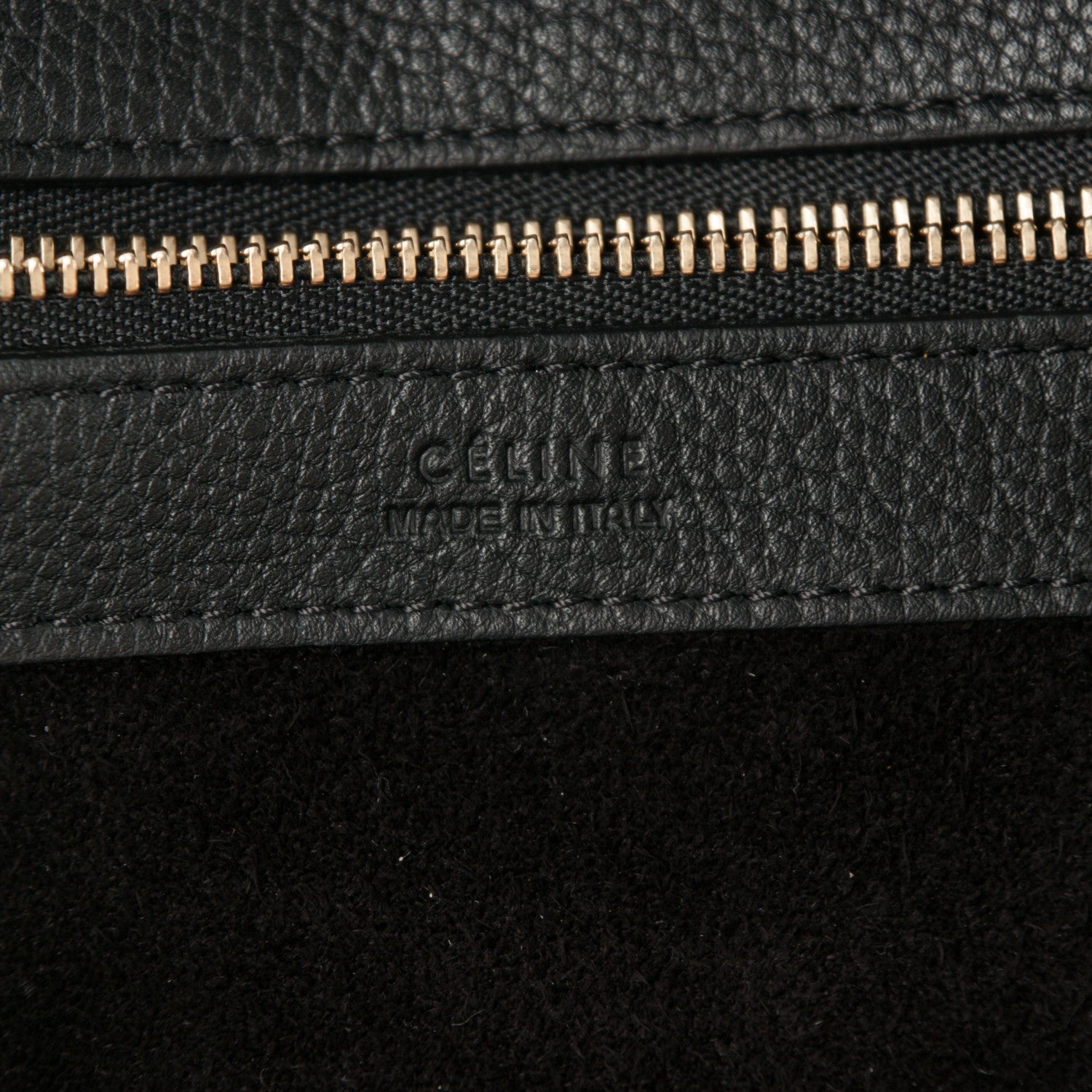 Celine Soft Grained Calfskin Medium Belt Cabas Phantom Black 7 of 8