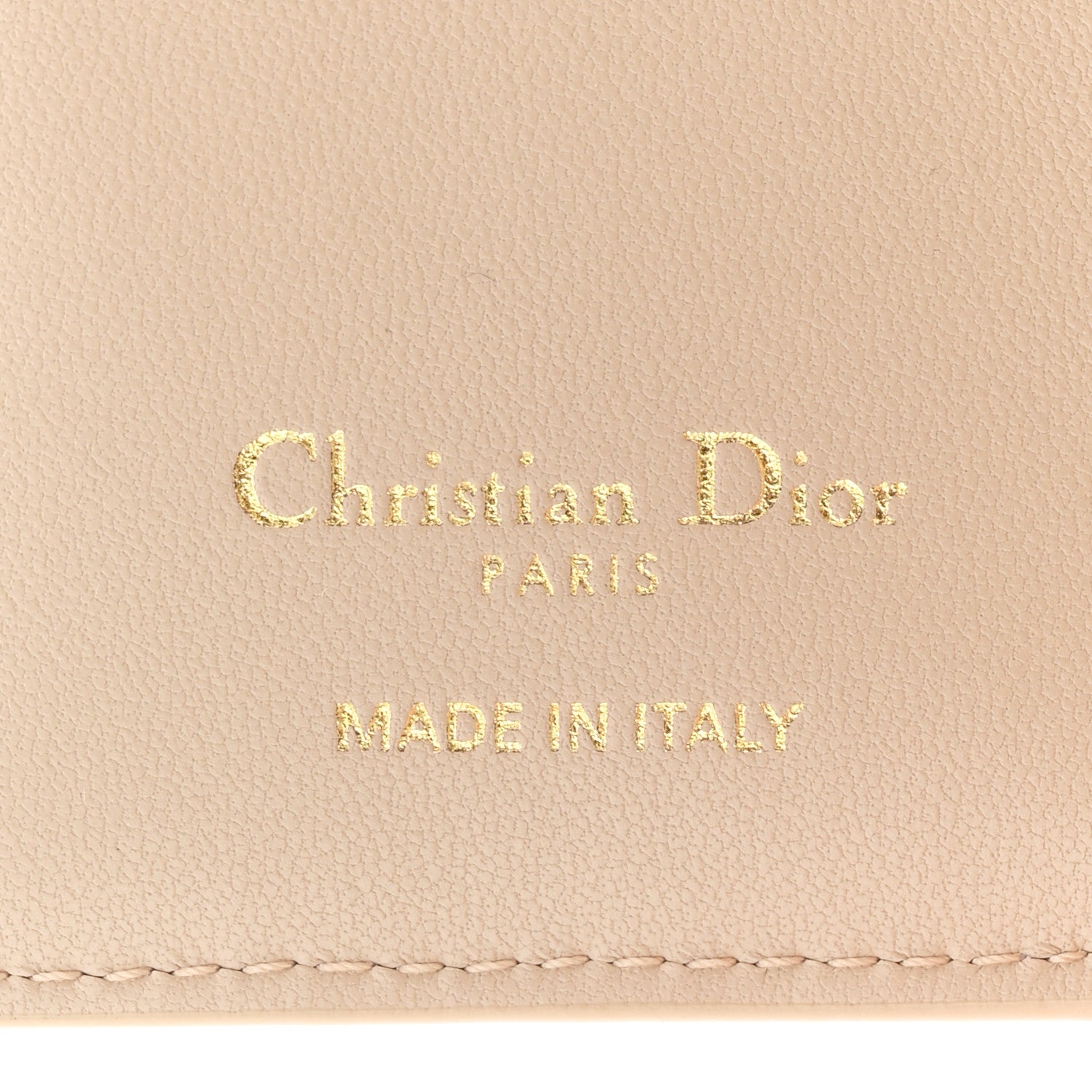 Christian Dior Grained Calfskin Supple Cannage Caro Dahlia Wallet Beige Beige 6 of 8