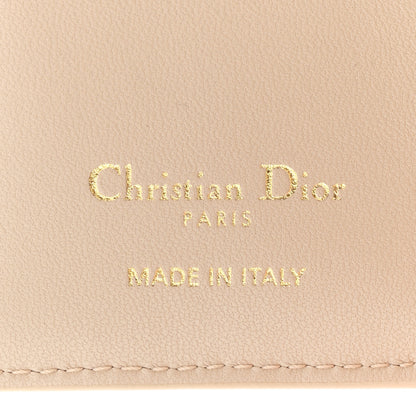 Christian Dior Grained Calfskin Supple Cannage Caro Dahlia Wallet Beige Beige 6 of 8