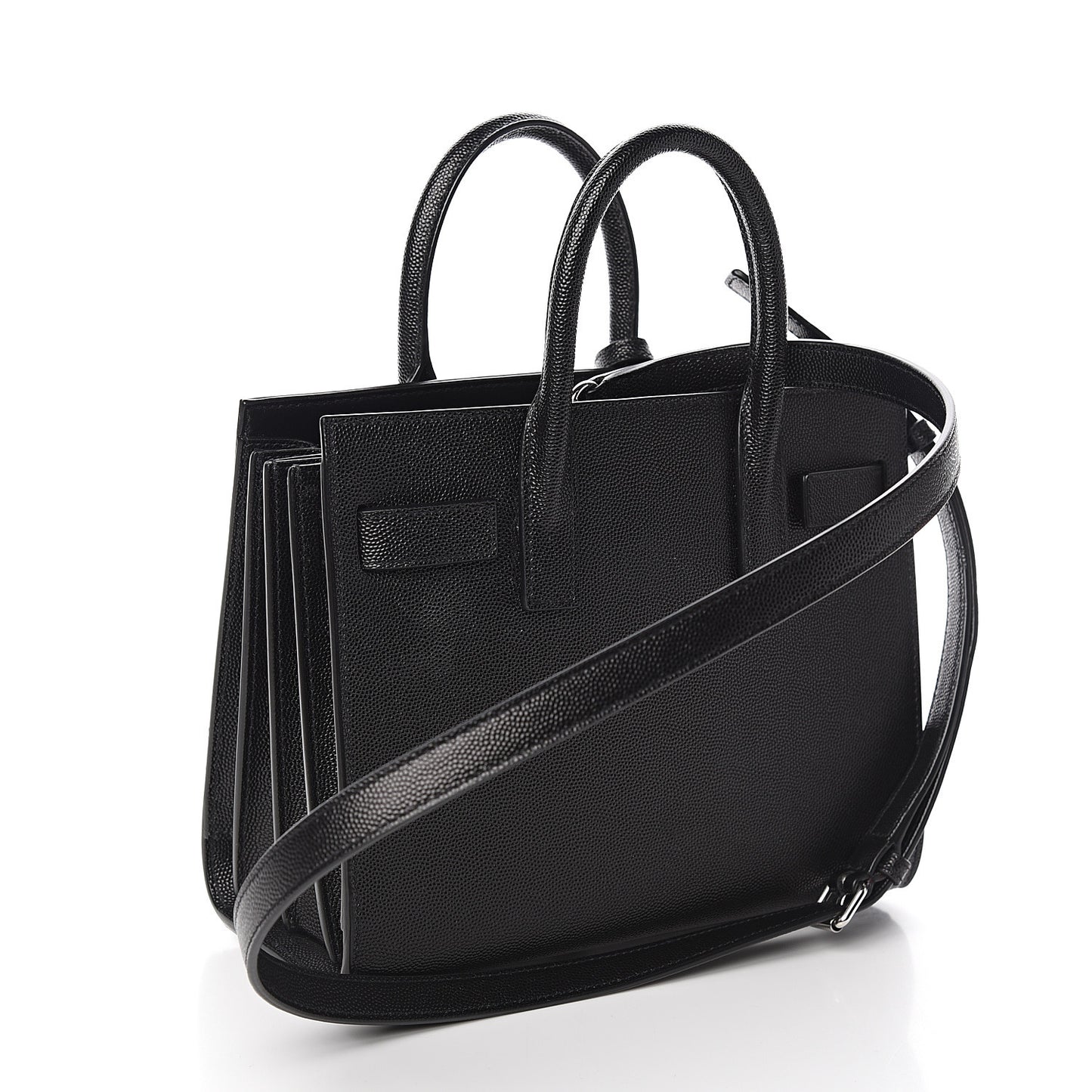 Grained Calfskin Nano Sac De Jour Black