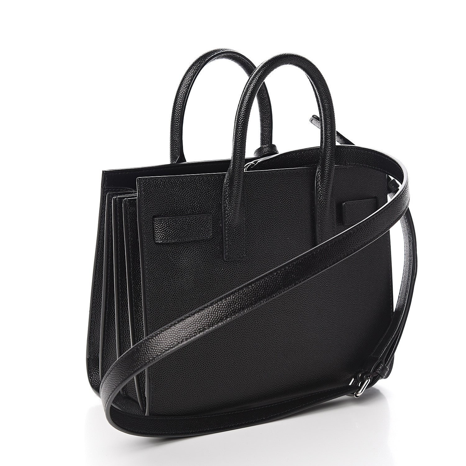Saint Laurent Grained Calfskin Nano Sac De Jour Black 3 of 11