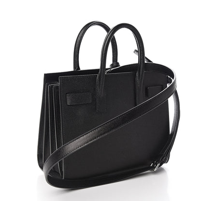Saint Laurent Grained Calfskin Nano Sac De Jour Black 3 of 11