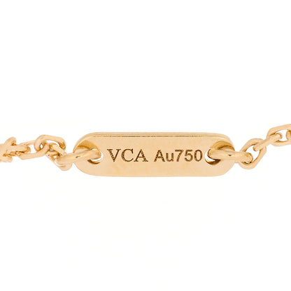 Van Cleef & Arpels 18K Yellow Gold Mother of Pearl Sweet Alhambra Bracelet 5 of 6
