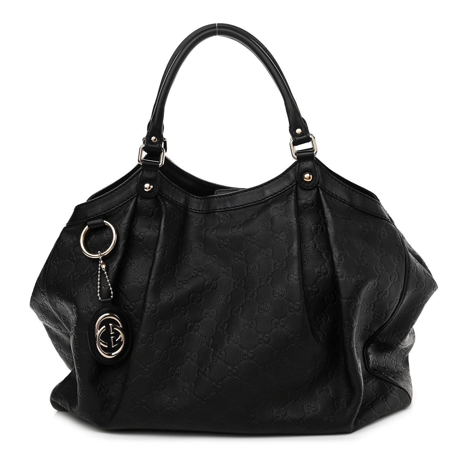 Gucci Guccissima Large Sukey Tote Black 1 of 9