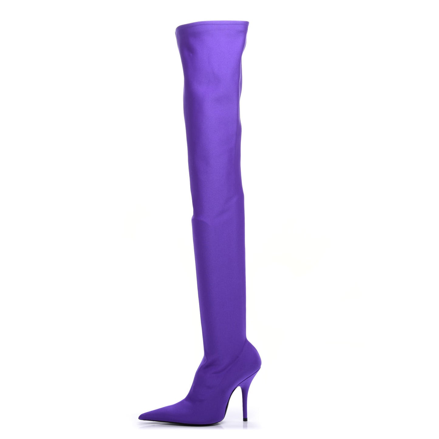 Spandex Pointed Toe Knife Thigh High Boots 35 Violet