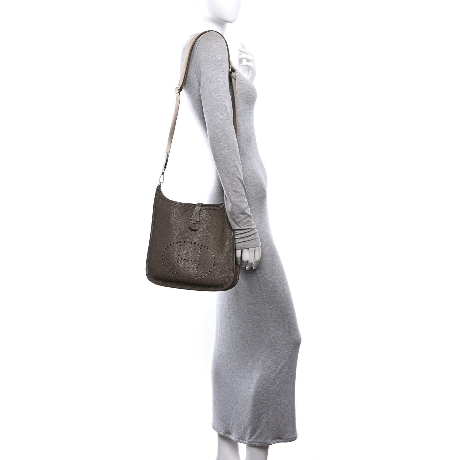 Hermes Taurillon Clemence Evelyne III PM Etoupe 2 of 10