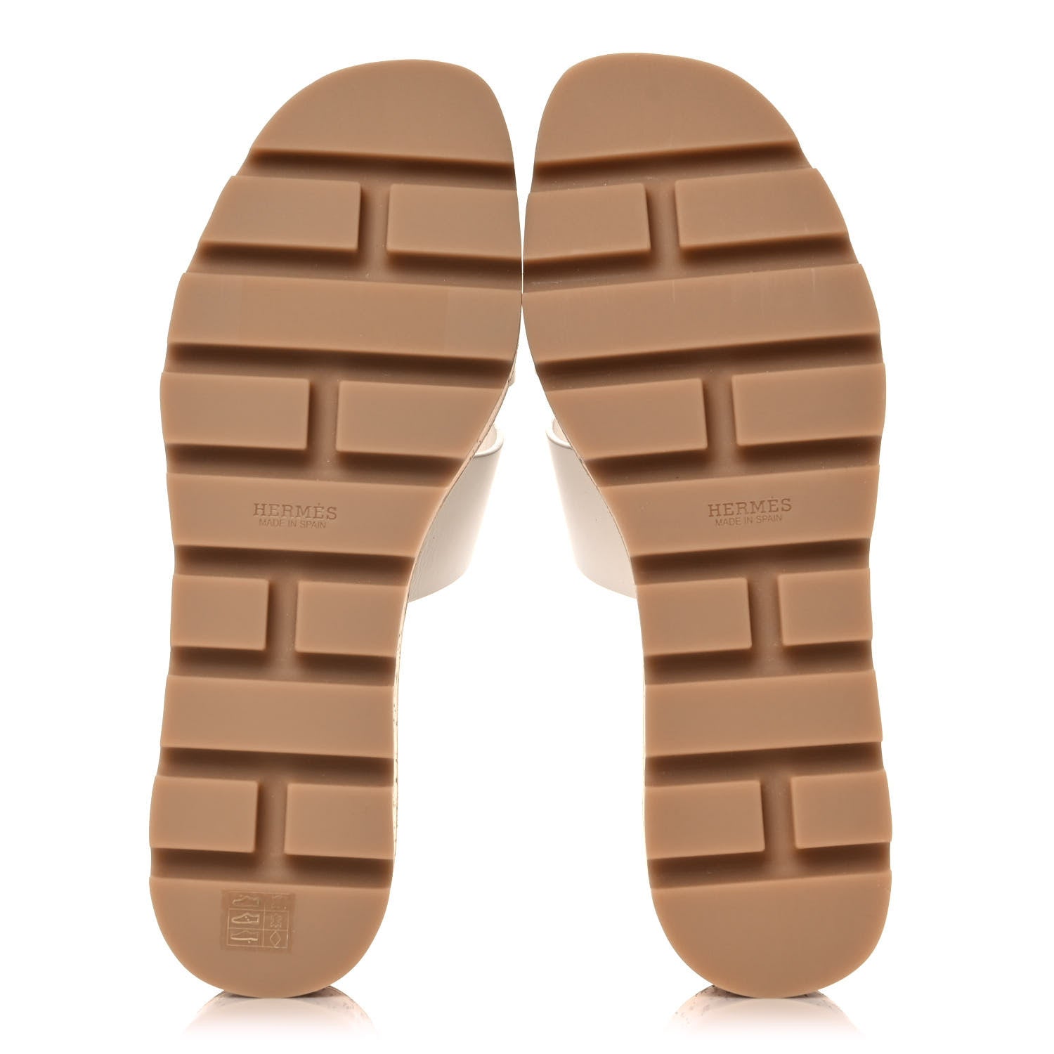 Hermes Calfskin Cork Eze 30 Sandals 38 White 5 of 10
