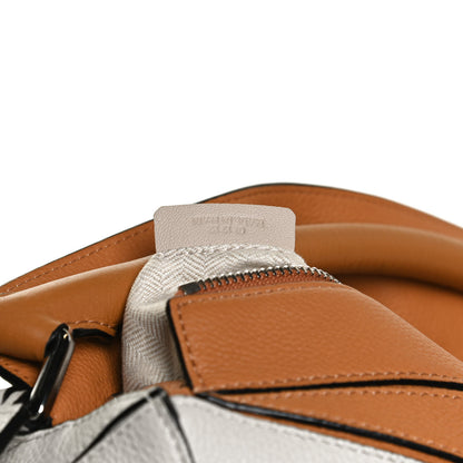 Loewe Calfskin Medium Puzzle Bag Tan Soft White 7 of 15