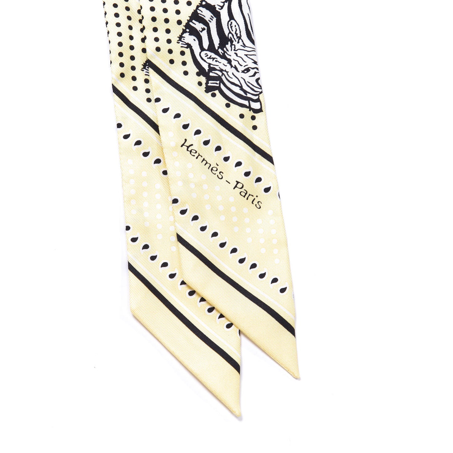Silk Les Zebres Twilly Jaune Soufre Black