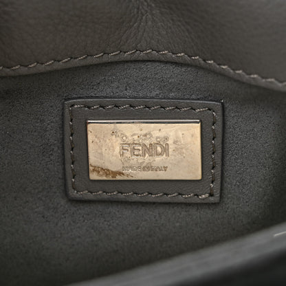 Fendi Vitello Dolce Crystal 3Baguette Shoulder Bag Blue Grey 6 of 13