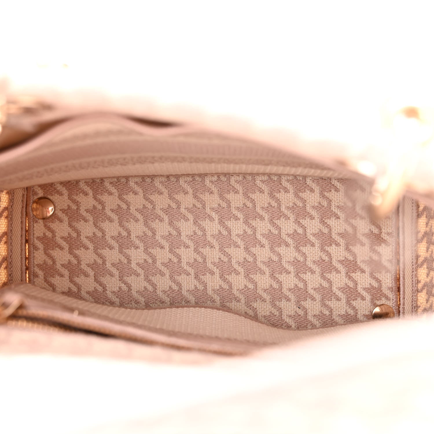 Christian Dior Canvas Houndstooth Embroidered Medium Lady D-Lite Pink 5 of 11