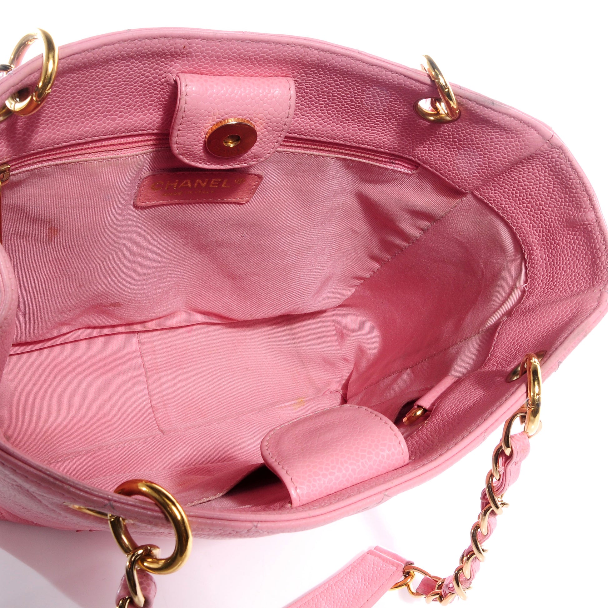 Chanel Caviar Petit Shopping Tote PST Pink 5 of 7