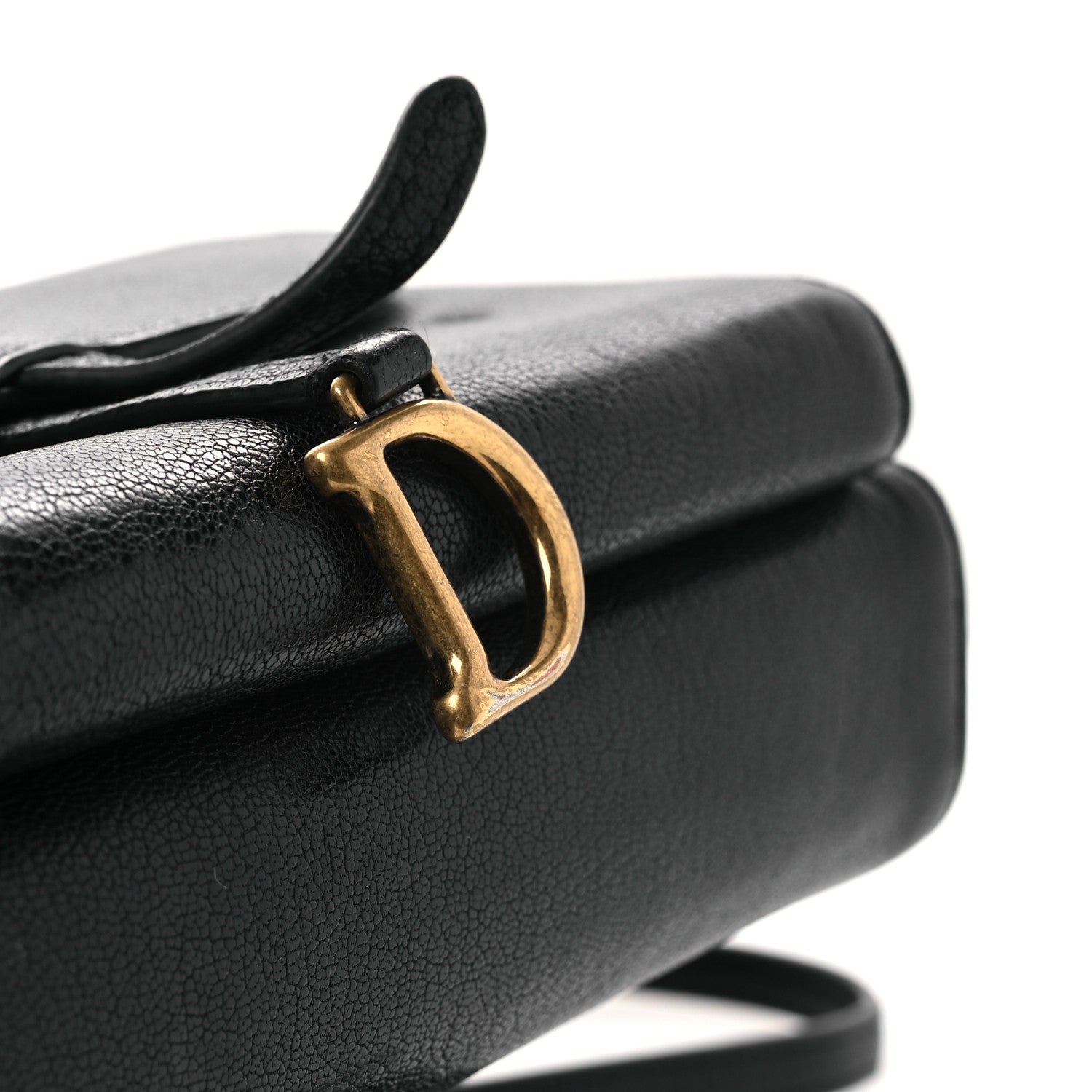 Christian Dior Goatskin Double Saddle Pouch Black 12 of 12