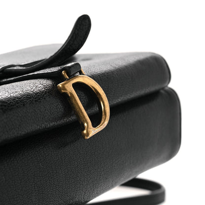 Christian Dior Goatskin Double Saddle Pouch Black 12 of 12