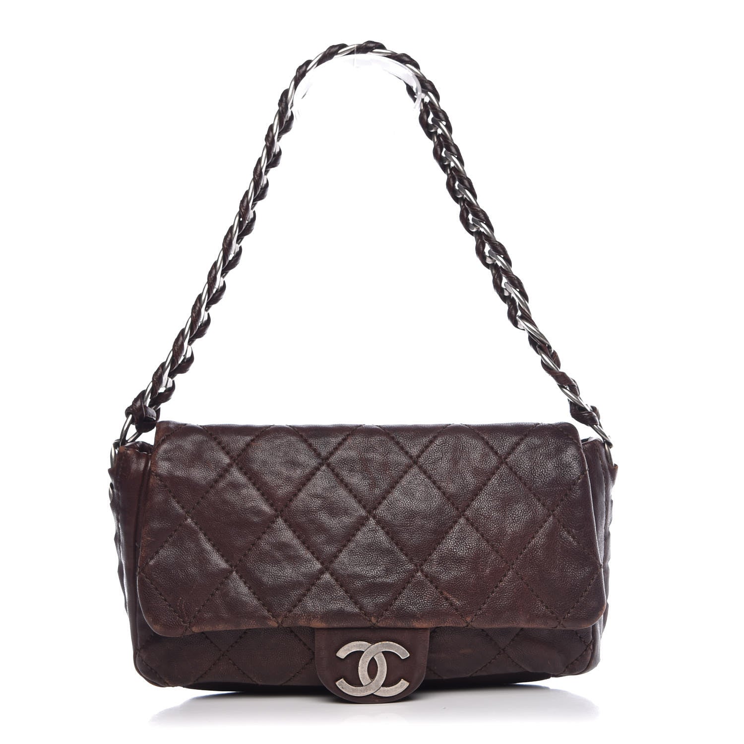 Chanel Calfskin Quilted Modern Chain Flap Brown 1 of 20