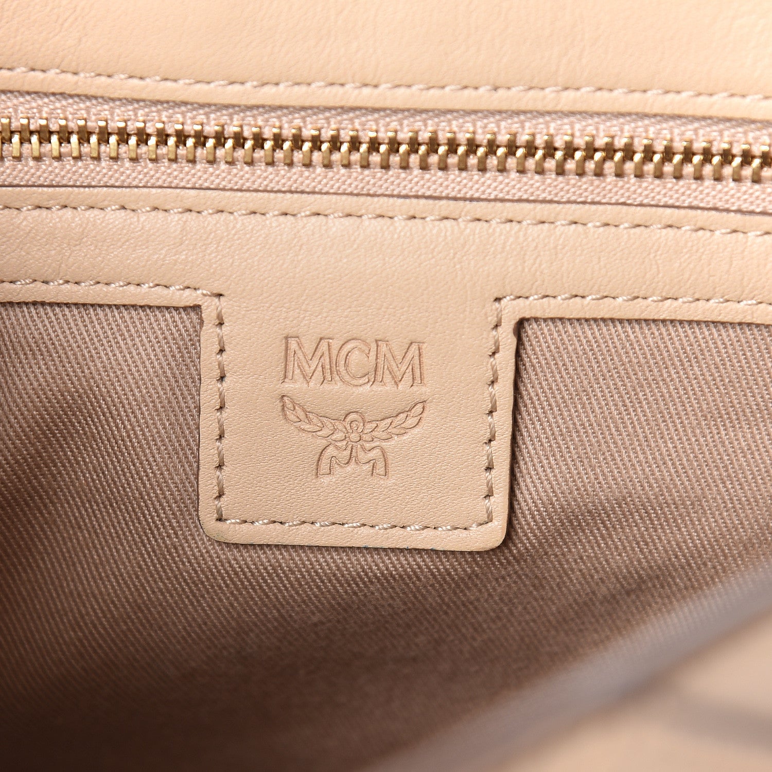 MCM Calfskin Ottomar Monogram Small Original Crossbody Bag New Beige 6 of 16