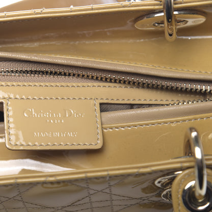 Christian Dior Patent Cannage Medium Lady Dior Dark Beige 6 of 10