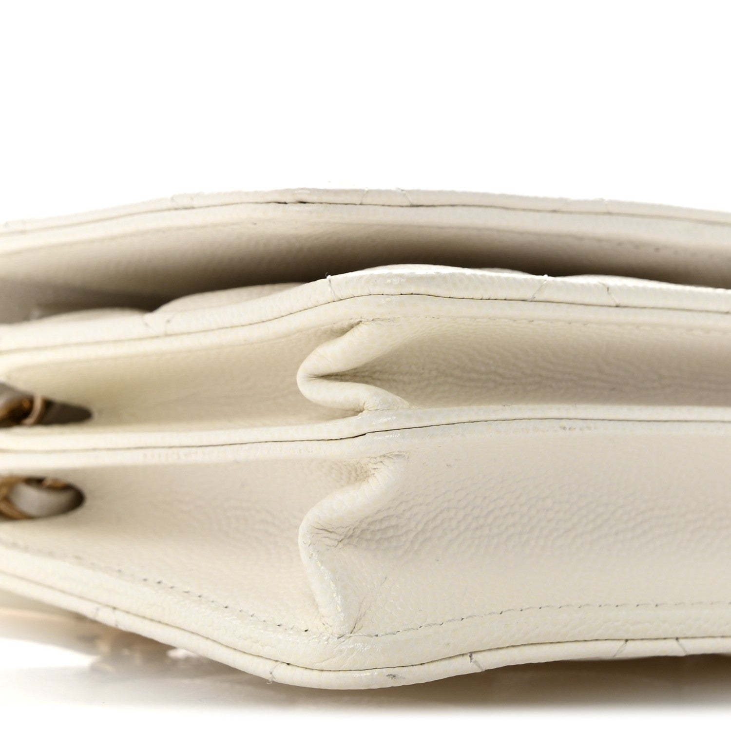 Chanel Caviar Quilted Mini Wallet On Chain WOC White 9 of 11