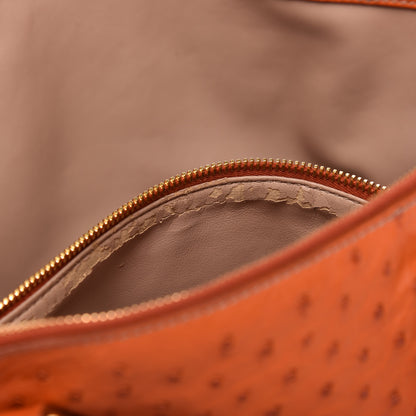Prada Ostrich Double Zip Tote Papaya 11 of 14