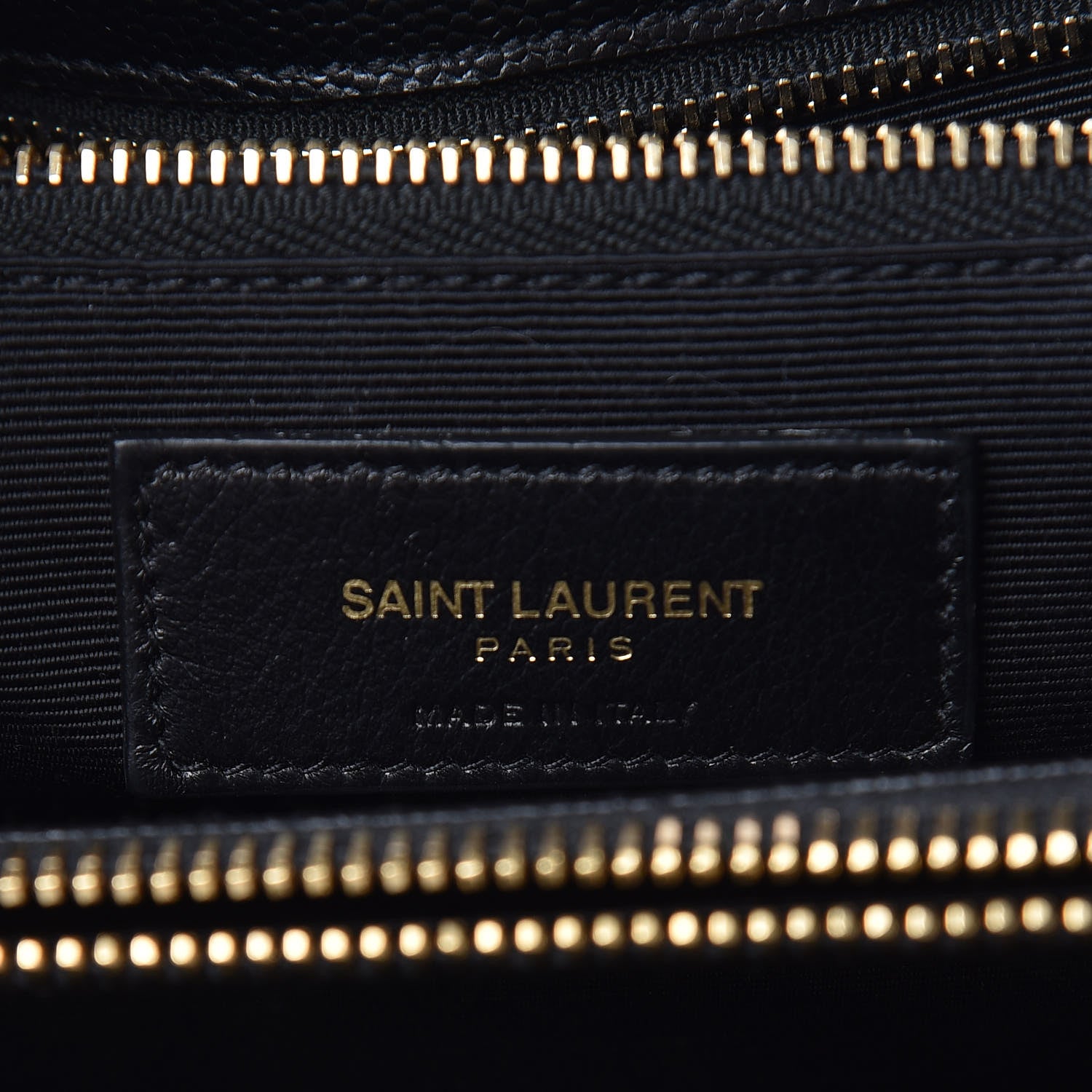 Saint Laurent Grain De Poudre Matelasse Chevron Monogram Shopping Bag Black 6 of 11