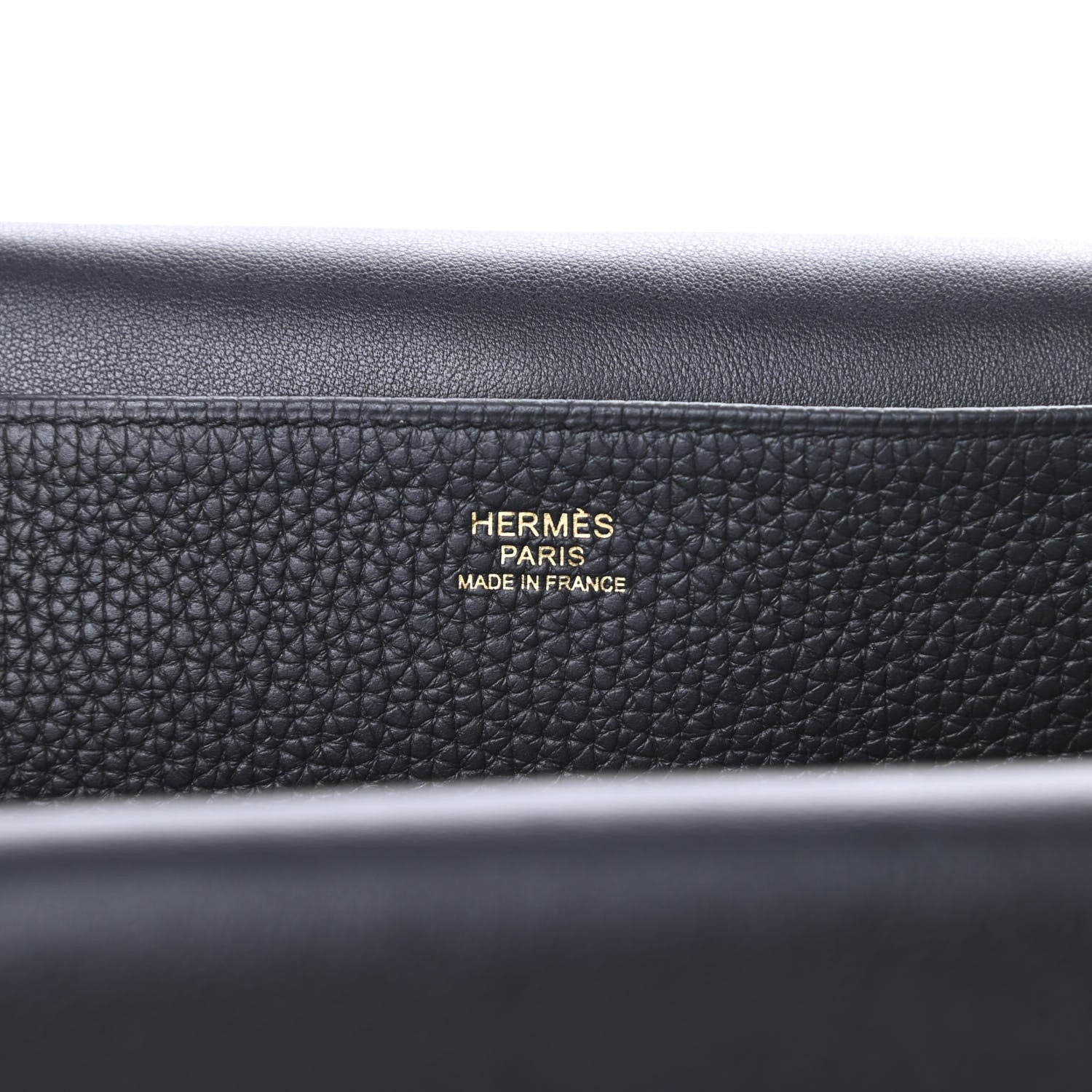 Hermes Taurillon Clemence Halzan 31 GM Black 8 of 15