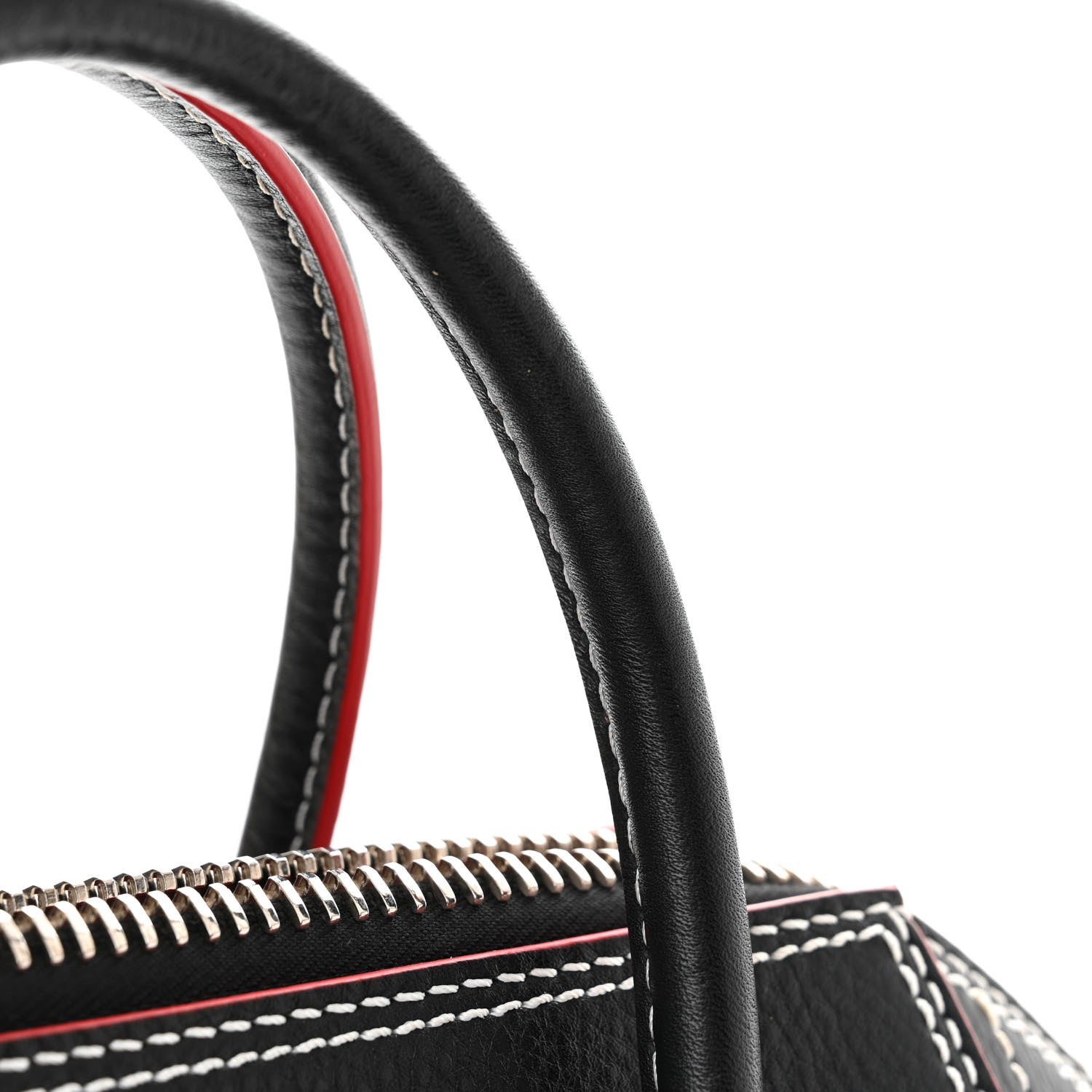 Givenchy Calfskin Bi-Color Topstitch Small Antigona Black Red 12 of 12