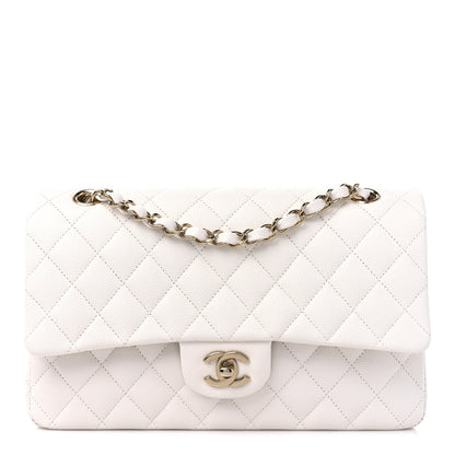 Chanel Caviar Quilted Medium Double Flap White 1 of 9