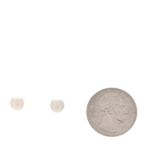 18K White Gold Akoya Pearl 7-7.5mm Signature Earrings