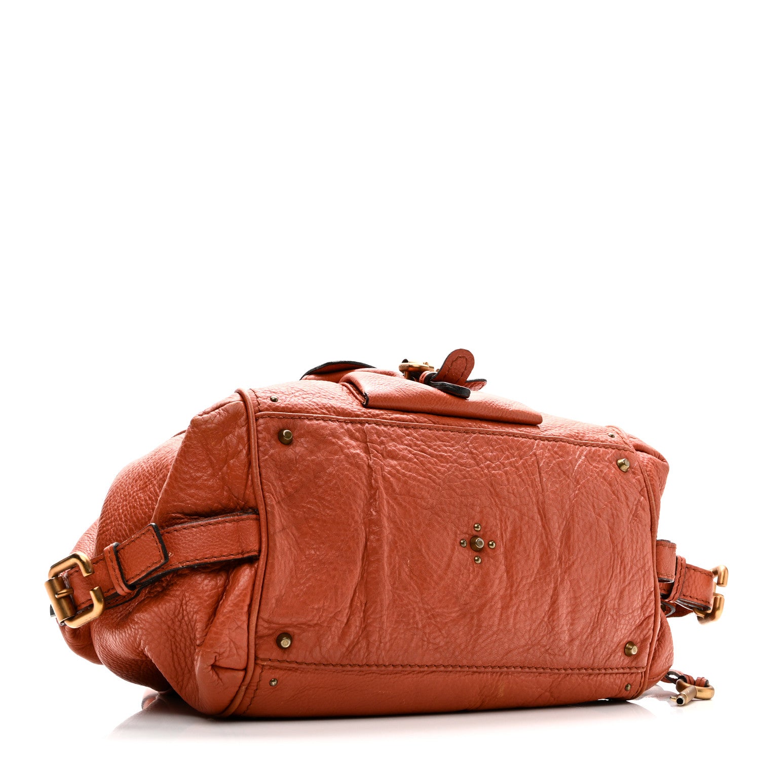 Chloe Calfskin Paddington Front Pocket Tote Whiskey 1778178