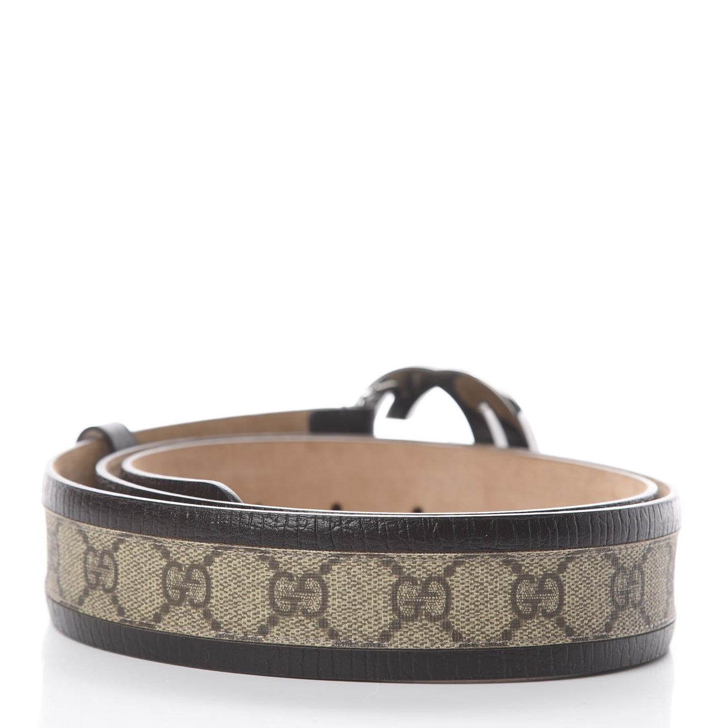 GG Plus Monogram Niagara Lux Calfskin Interlocking G 40mm Belt 105 42 Beige Ebony Cocoa