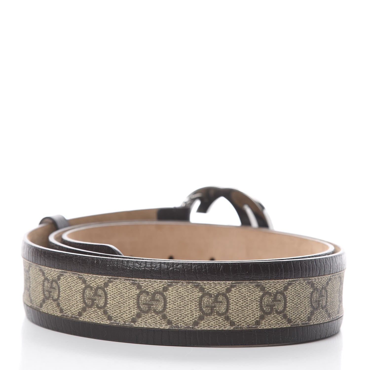Gucci GG Plus Monogram Niagara Lux Calfskin Interlocking G 40mm Belt 105 42 Beige Ebony Cocoa 2 of 5