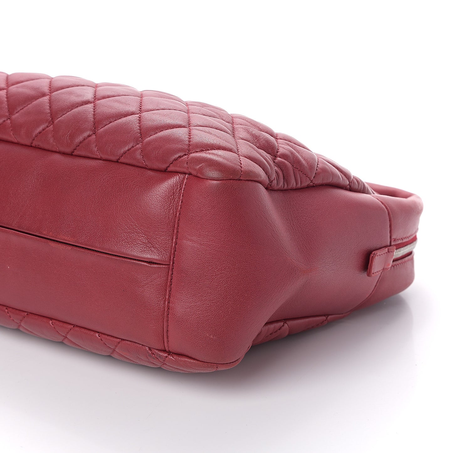 Aged Calfskin Quilted Large Reissue Camera Case Red