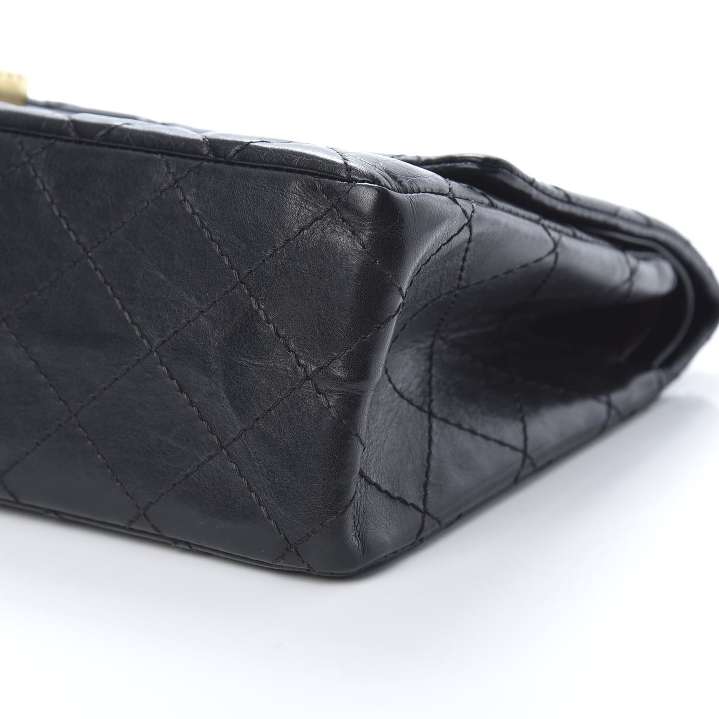 Aged Calfskin Quilted 2.55 Reissue 226 Flap Black