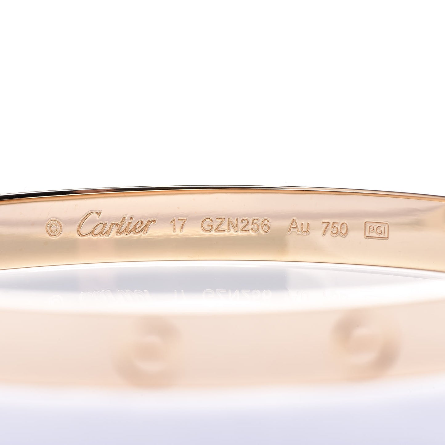 18K Yellow Gold LOVE Bracelet 17