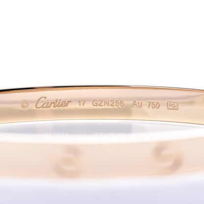 Cartier 18K Yellow Gold LOVE Bracelet 17 5 of 7