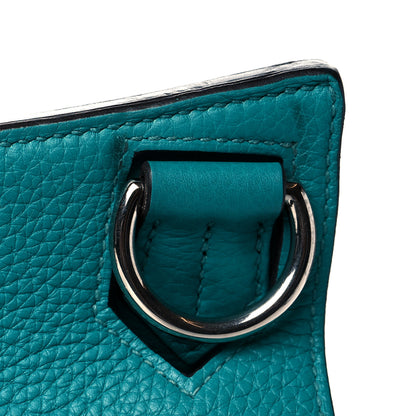 Hermes Taurillon Clemence Jypsiere 28 Bleu Paon 11 of 12