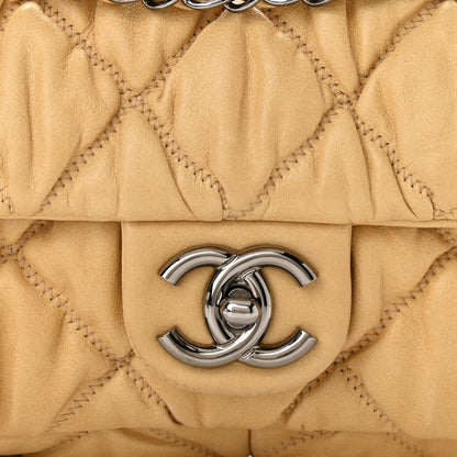 Chanel Calfskin Quilted Medium Bubble Quilt Flap Bag Beige 8 of 11