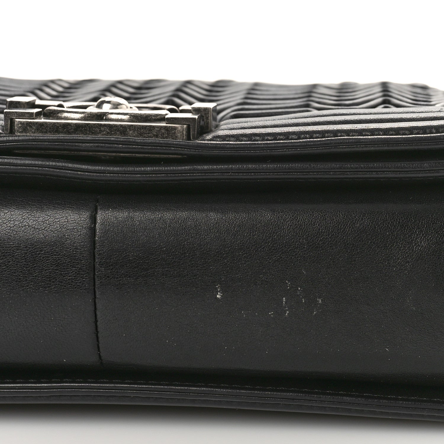 Chanel Calfskin Pleated Medium Boy Flap Black 10 of 12