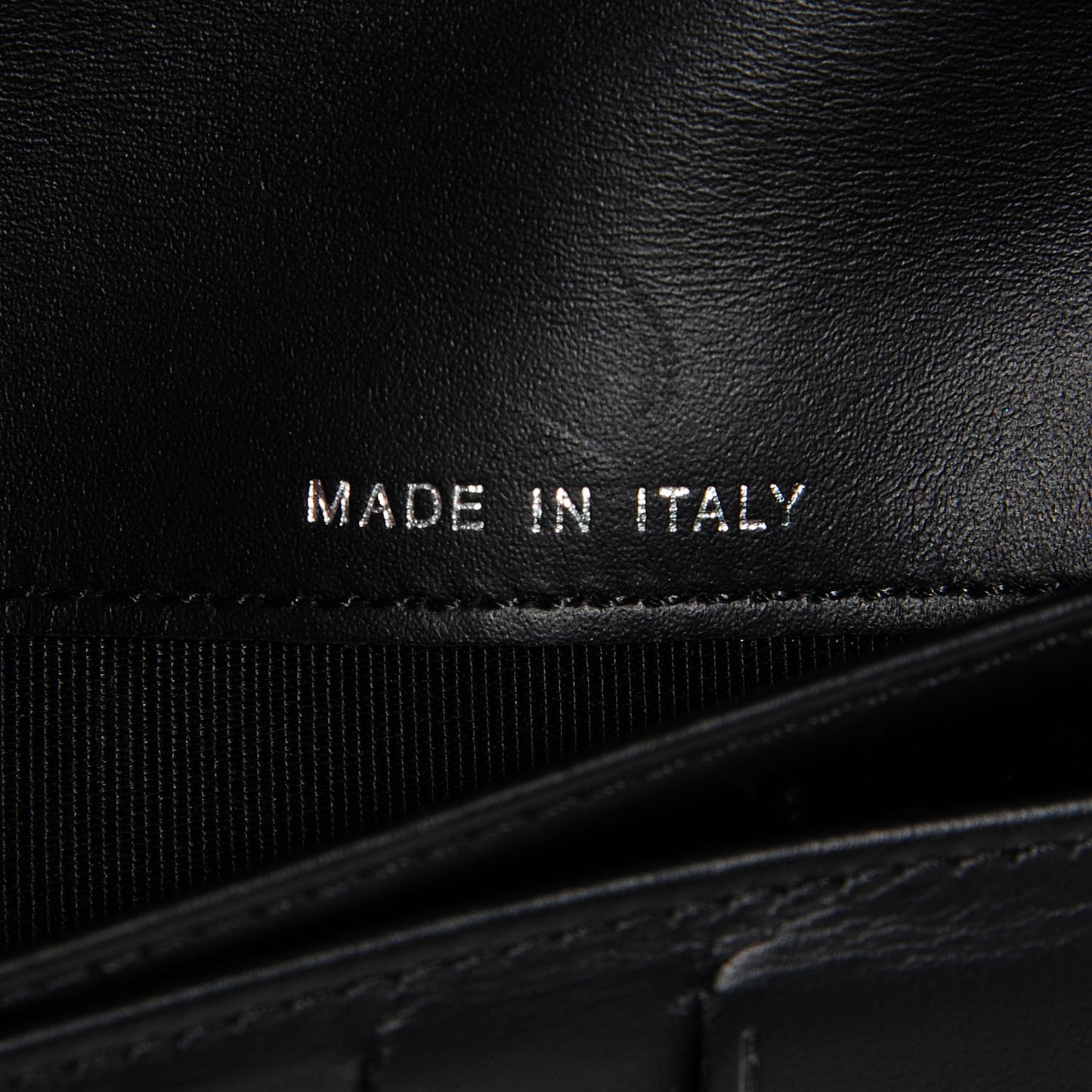 Patent Quilted Large Flap Wallet Black