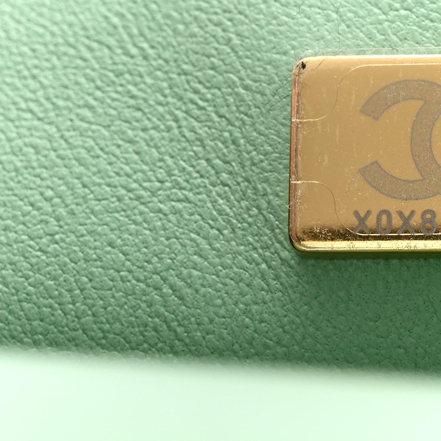 Chanel Lambskin Quilted Mini Top Handle Rectangular Flap Lilac Light Green 7 of 10