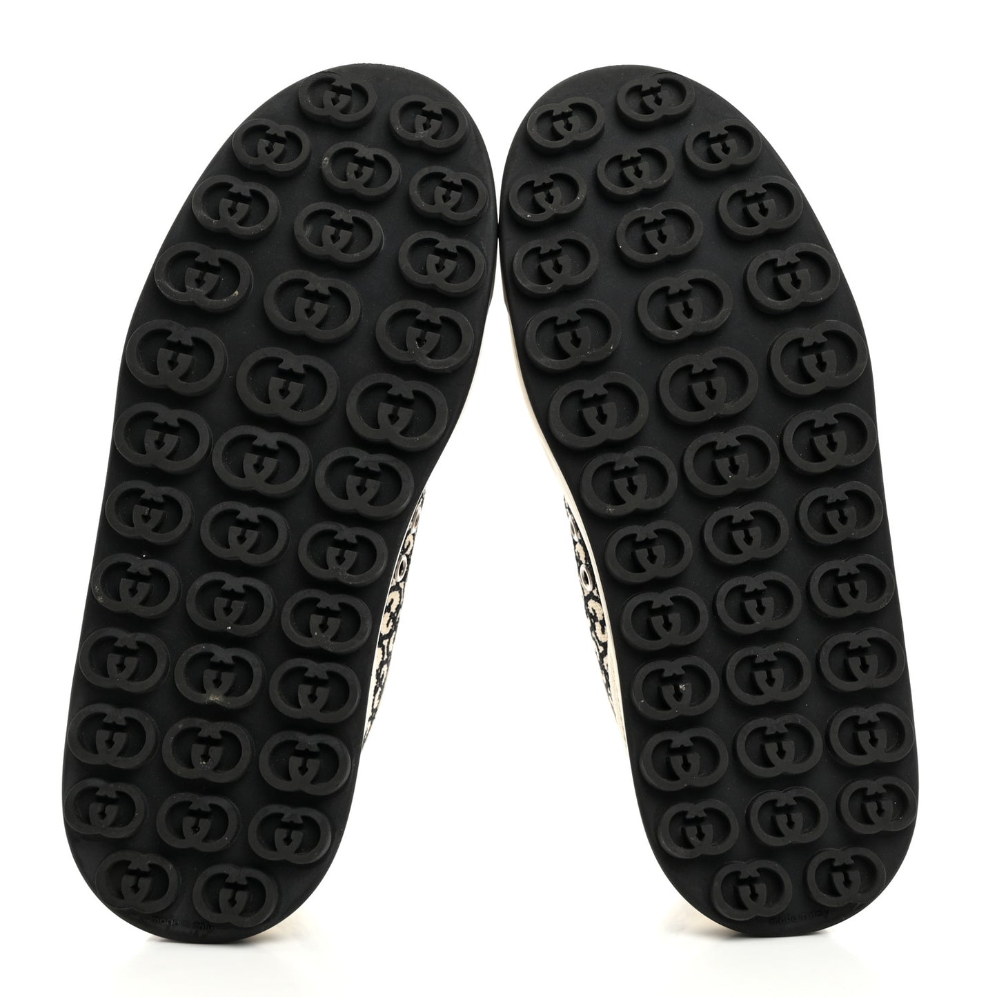 GG Monogram Jacquard Womens 1977 Tennis Platform 52mm Sneakers 38 Black Mystic White