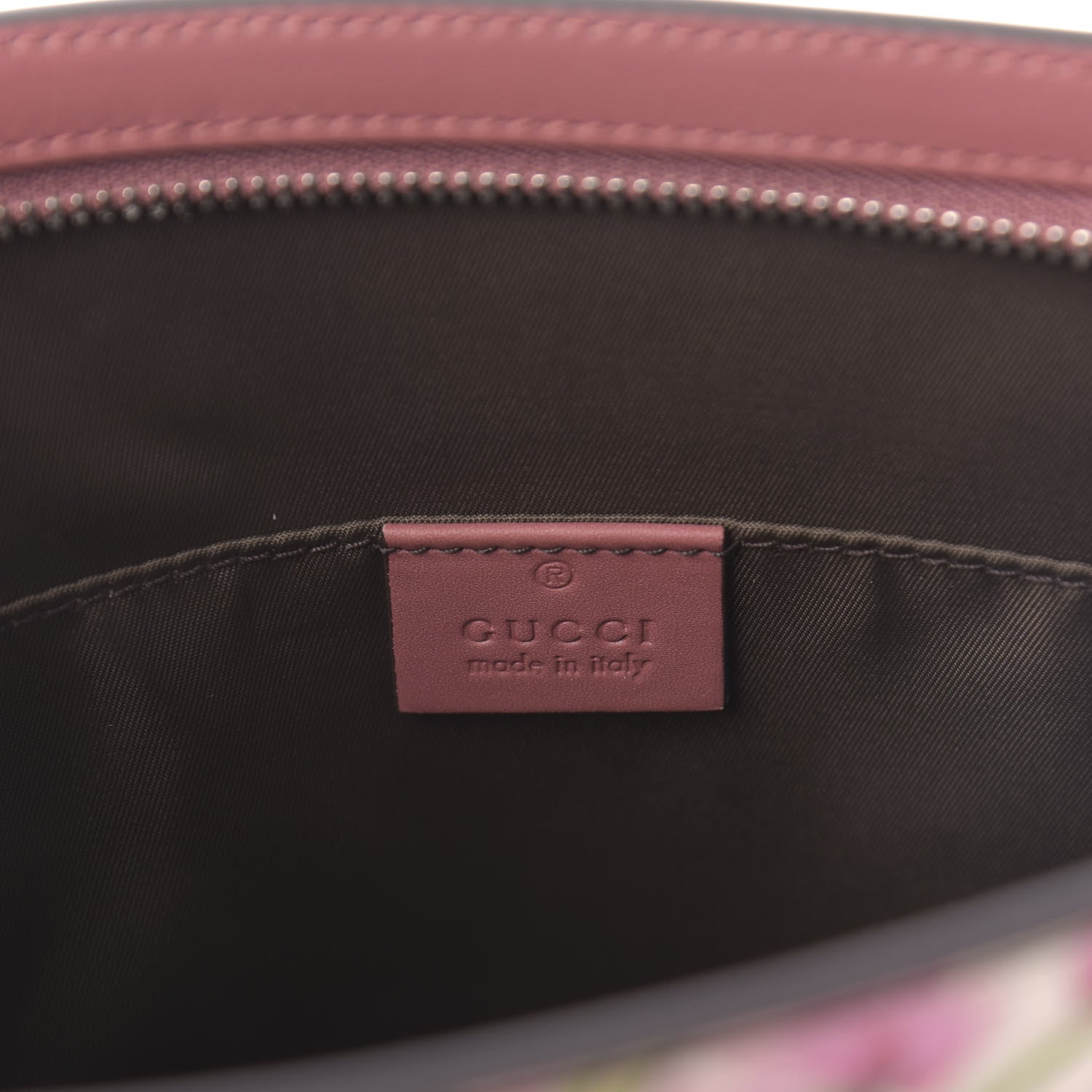 Gucci GG Supreme Monogram Blooms Large Cosmetic Case Beige Multicolor Dry Rose 8 of 11