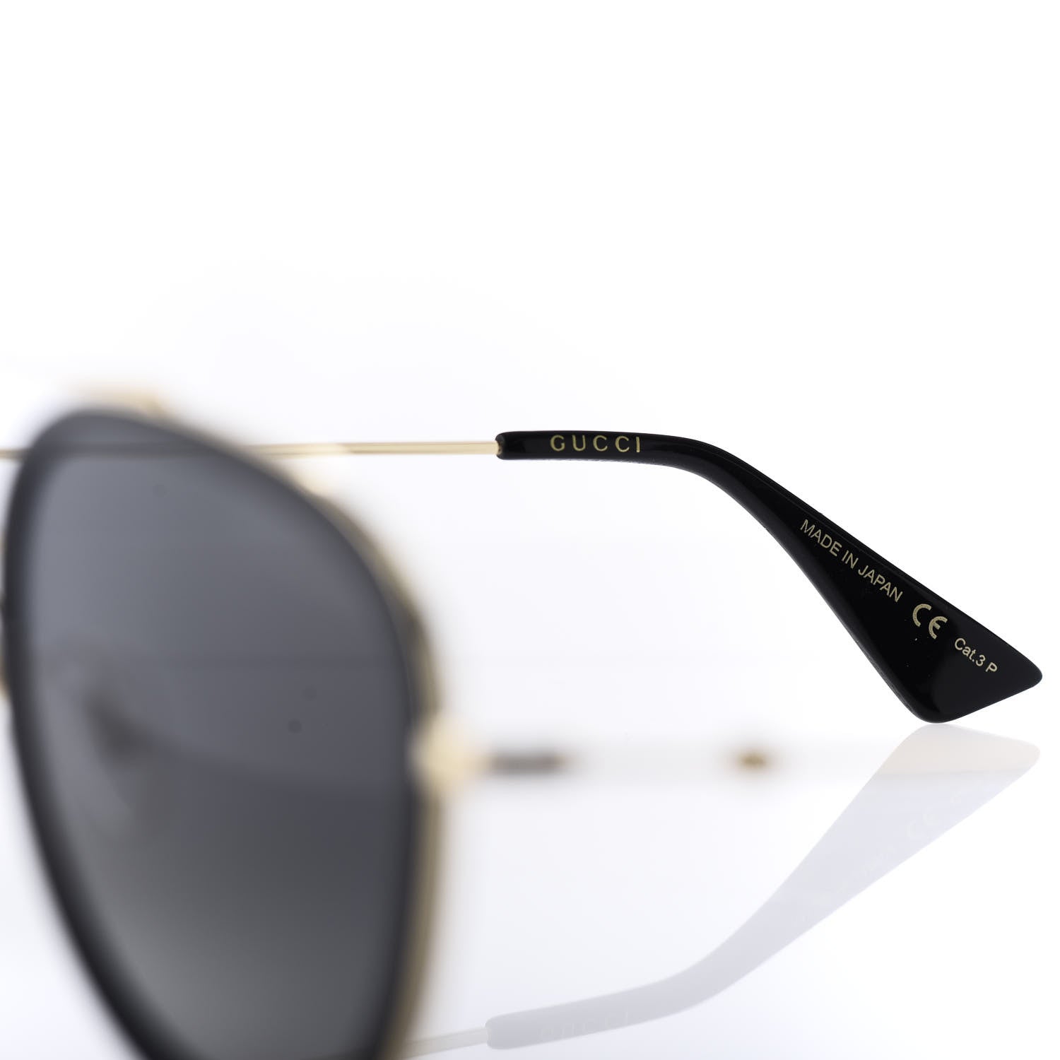 Gucci Aviator Sunglasses GG0062S Black Gold 5 of 8
