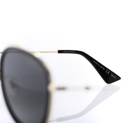 Gucci Aviator Sunglasses GG0062S Black Gold 5 of 8