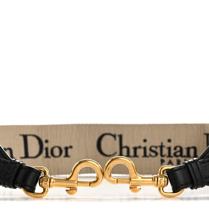 Christian Dior Canvas Embroidered Shoulder Strap Blue 3 of 8